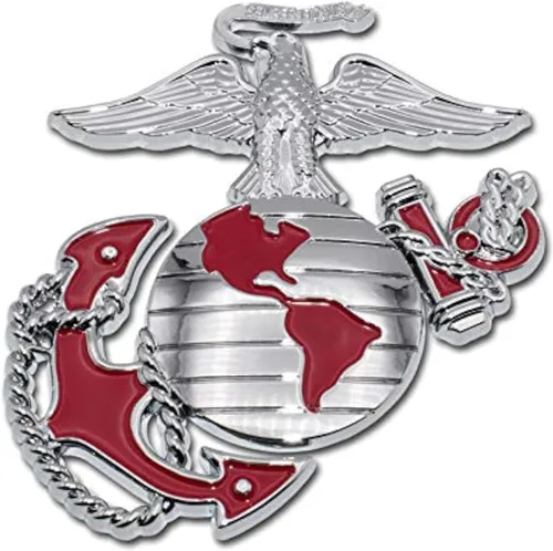 Miniatura 7 de Elektroplate Insignia de anclaje de globo de águila del Cuerpo de Marines de Estados Unidos con licencia oficial de alta calidad, emblema de metal