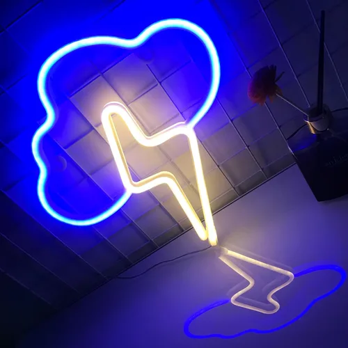 Miniatura 23 de Letreros de neón de nube, luz LED para decoración de pared, funciona con pilas o USB, para dormitorio, estética, habitación de adolescentes, niñas
