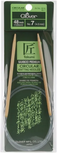 Miniatura 5 de Agujas de tejer circulares de bambú Takumi, 48 pulgadas tamaño 0