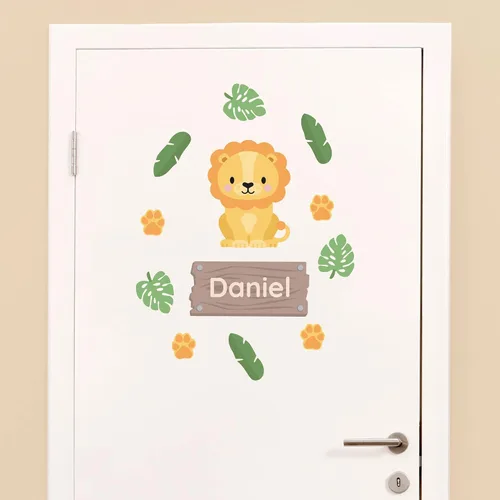 Miniatura 23 de Calcomanías de puerta personalizadas para habitación de niños, calcomanías de pared con nombre personalizado para decoración de habitación de bebés