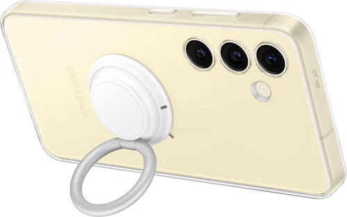 Miniatura 7 de Samsung Funda transparente para teléfono Galaxy S24, funda protectora con agarre de mano, soporte, accesorios para correa de muñeca, protección