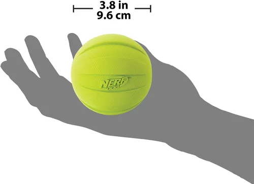 Miniatura 5 de Nerf Dog - Juguete de pelota de goma para perros con silbato, ligero, duradero y resistente al agua, diámetro de 4 pulgadas para razas medianas