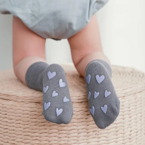 Miniatura 6 de BOOPH Calcetines antideslizantes para niños pequeños, 5 pares
