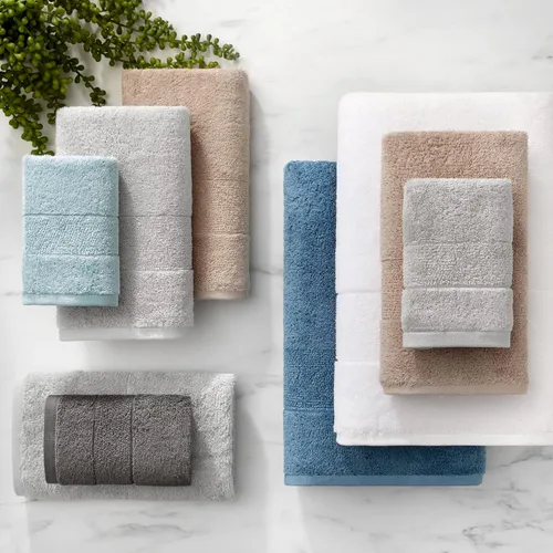 Miniatura 3 de Aston & Arden Aegean - Toallas de baño de felpa sólidas, paquete de 2, 100% algodón turco, 600 GSM, toallas de baño de gran tamaño para spa o hotel