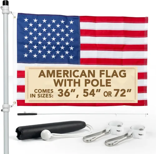 Miniatura 10 de South Wind Designs Soporte para caña de barco con soportes giratorios, kit de asta de bandera premium con soportes giratorios para lanzacohetes