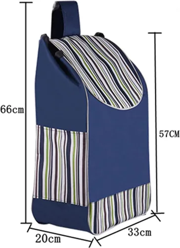 Miniatura 2 de Bolsa de repuesto para carrito de compras, bolsa de almacenamiento de 30 L, bolsa de almacenamiento de tela Oxford impermeable, bolsa de repuesto