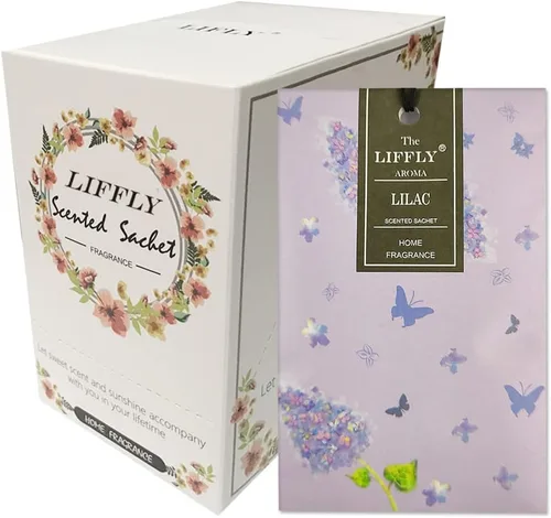 Miniatura 19 de 13 sobres perfumados para cajones y armarios, 14 paquetes de lavanda, rosa, jazmín, océano, vainilla, sándalo, lino fresco, cerezo, lila, eucalipto