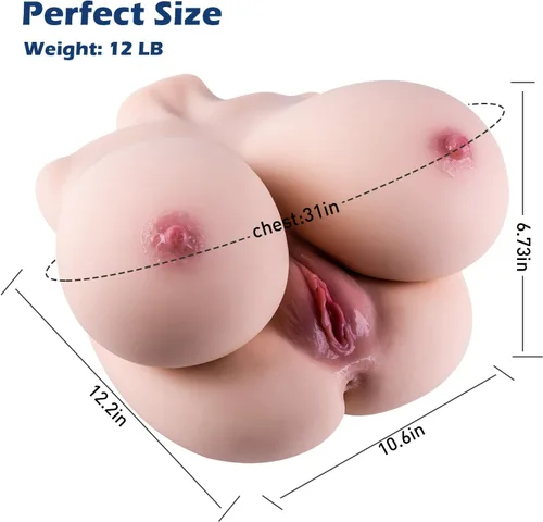 Miniatura 2 de Masturbador masculino masculino de 12.8 libras con pechos grandes, muñeca de amor 3 en 1, muñecas sexuales realistas 3D para hombres, juguetes