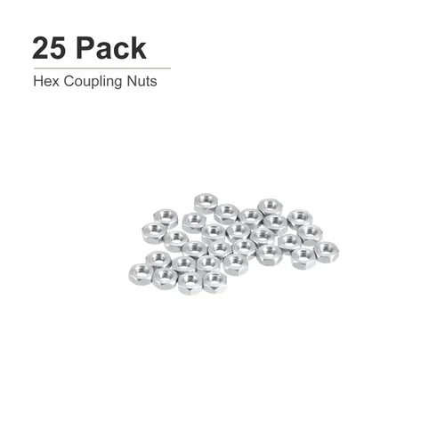 Miniatura 6 de DTGN Tuercas hexagonales M1.0.236x0.014 in (DxP), paquete de 25, buenas para reparación de garaje en casa, tuercas hexagonales de acero inoxidable