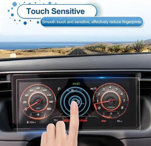 Miniatura 5 de Protector de pantalla de salpicadero Santa Cruz 2022 2023 2024 para Hyundai Santa Cruz 10.25 pulgadas, vidrio templado 9H 2023 2024 Accesorios
