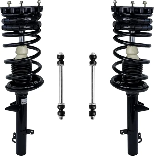 Miniatura 34 de Detroit Axle - Puntales delanteros con resorte helicoidal + enlaces de extremo de barras estabilizadoras de repuesto para Ford Flex Lincoln MKT
