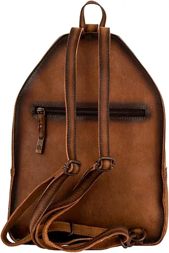 Miniatura 3 de STS Ranchwear Mochila de cuero para mujer Baroness Dark Tornado, Tornado Marrón, Mochila Baronesa