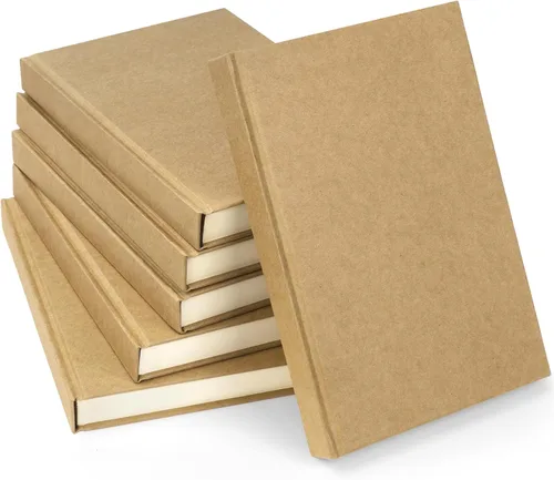 Dynta Cuaderno de bocetos de tapa dura en blanco a granel, 6 paquetes, sin líneas, tamaño A5, 5.7"x8.3", 120 hojas/240 páginas, papel premium, bloc