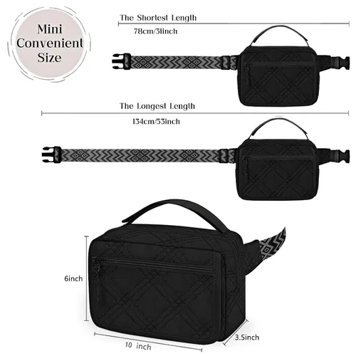 Miniatura 4 de Bolsa de pañales pequeña con cambiador portátil, mini riñonera cruzada para pañales con bolsillo para toallitas, bolsa de cintura para mujer