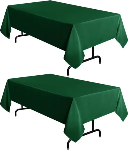 Miniatura 19 de sancua - Paquete de 2 manteles cuadrados de poliéster, de 54 x 54 pulgadas, resistentes a las manchas y a las arrugas, lavables, para mesas de Beige