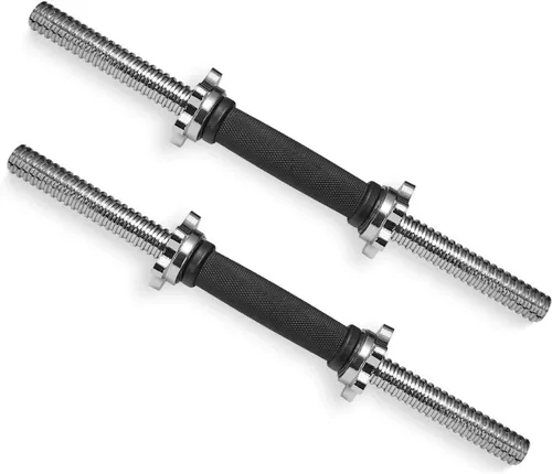 Miniatura 12 de Asas de mancuernas roscadas/asas ajustables para mancuernas – Se adapta a discos de peso estándar de 1 pulgada – Accesorios de levantamiento de pesas