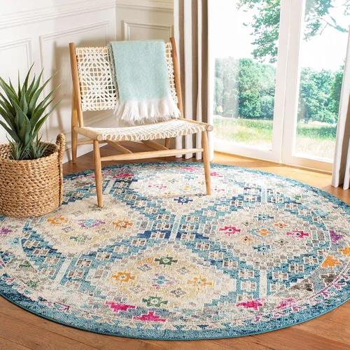 Miniatura 40 de Safavieh Madison Collection MAD418F - Alfombra de área con diamantes, Polipropileno, Gris/amarillo
