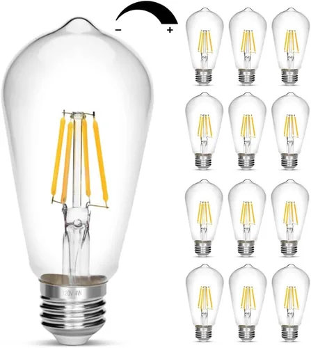 Miniatura 17 de Bombilla LED Edison, Bombilla Vintage Antigua de 40W, Bombilla LED E26 No Regulable 450 Lúmenes 2700K, Blanco Cálido, Paquete de 3 Blanco cálido
