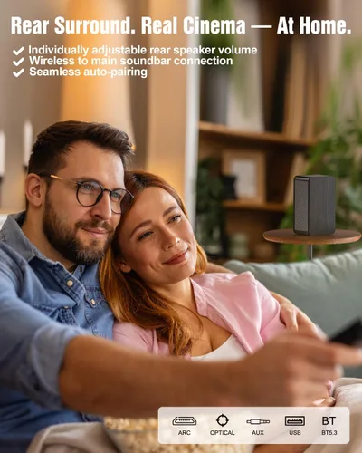 Miniatura 9 de Sistema de sonido envolvente virtual 5.1.2 para habitaciones pequeñas, barras de sonido compactas para Smart TV, cine en casa con 4 altavoces