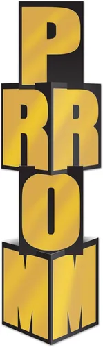 Miniatura 8 de Beistle Columna de graduación, 12" x 3' 9", negro/plateado