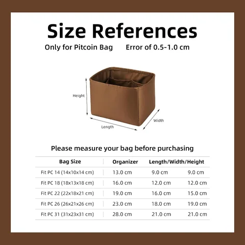Miniatura 6 de DGAZ Organizador de bolso, sedoso y suave, seda, bolso de mano de lujo en moldeadores de bolsa, para mujer, se adapta a picotin1822 bolsas