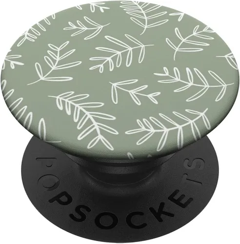 Miniatura 7 de PopSockets MagSafe PopGrip con patrón floral verde oliva para iPhone