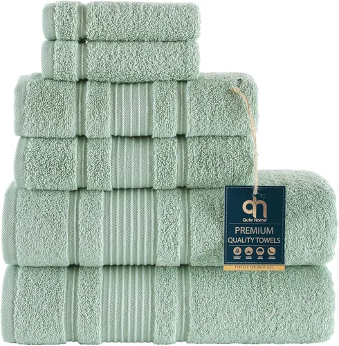 Miniatura 22 de Juego de 4 toallas de baño, 100% algodón turco prémium, toallas turcas de alta calidad para baño, de secado rápido, suaves y absorbentes, incluye 4