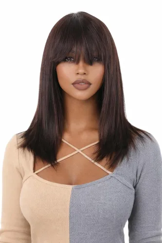 Miniatura 19 de Peluca de cabello humano lacio rubio 613 de 15 pulgadas con flequillo, sin pegamento, sin encaje frontal, Yaki Bob para mujer