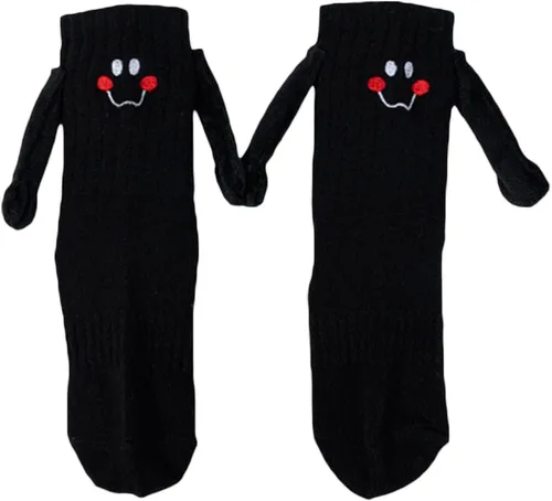 Calcetines a juego para la familia, divertidos calcetines magnéticos de tubo medio, calcetines sonrientes para padres y niños