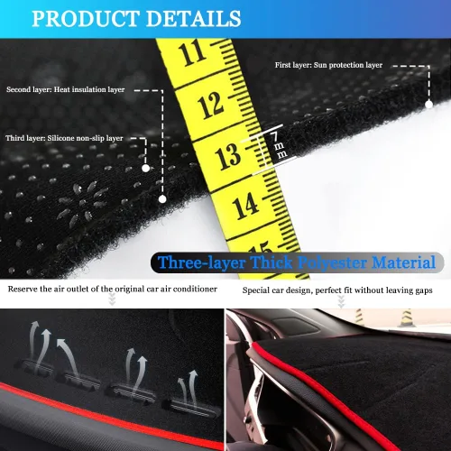Miniatura 4 de Funda para salpicadero Alfombrilla para salpicadero Alfombrilla para tablero a medida para Nissan Frontier 2007-2019 para Suzuki Equator 2009-2012