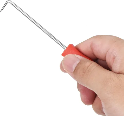 Miniatura 5 de PATIKIL Junta tórica de 90 grados 5.591 in, 2 juntas de sello de aceite, herramienta de extracción de destornilladores de precisión, color rojo