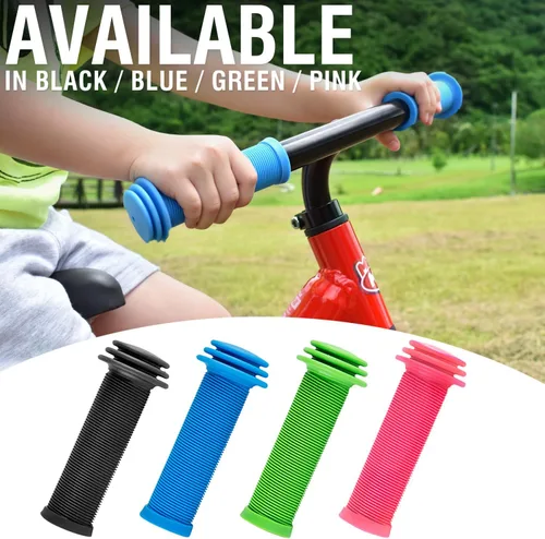 Miniatura 6 de MARQUE Mini empuñaduras para manillar de bicicleta para niños, empuñaduras de bicicleta con patrón de hongo, agarre cómodo para bicicleta infantil