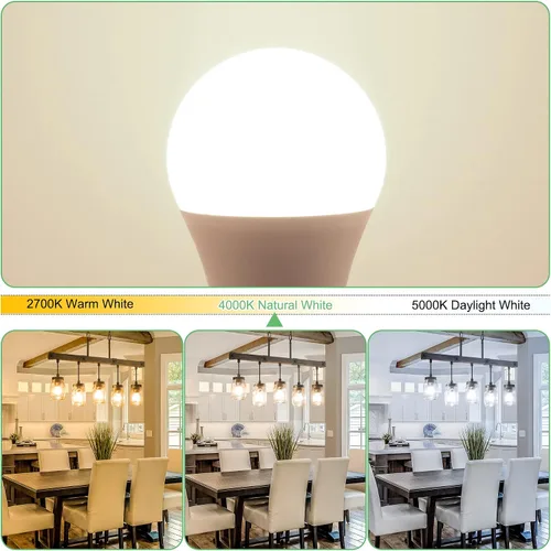Miniatura 6 de comzler Bombilla LED E12 con base de candelabro, bombilla pequeña equivalente a 60 W, 4000 K, luz natural de día, bombillas para ventilador de techo