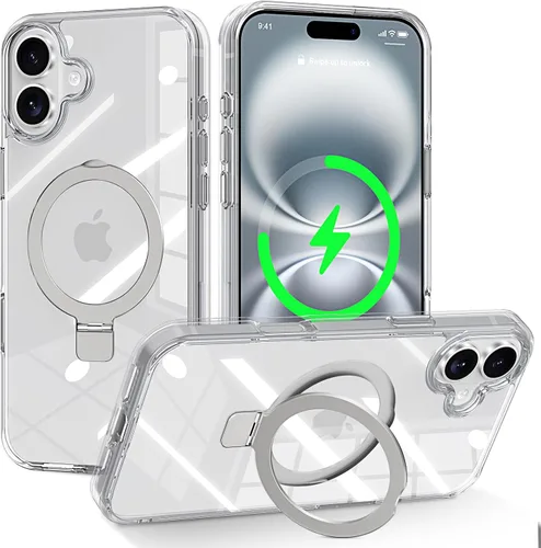Miniatura 54 de CHAOFEnG Funda magnética compatible con iPhone 11 con soporte, prueba de caídas de grado militar, compatible con imán, anillo translúcido, parte