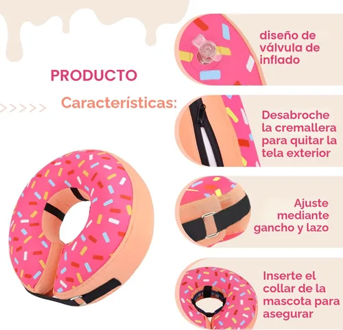 Miniatura 7 de Supet Cono Inflable para Perro para Perros Grandes, Medianos y Pequeños, Collar de Cono Suave para Perros y Gatos, Collar EC para Cuello de Perro