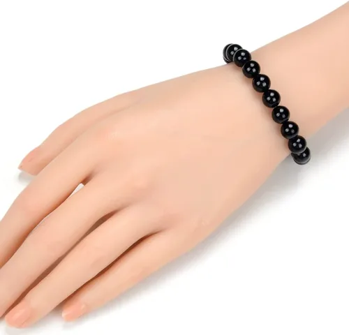 Miniatura 2 de Adabele 1pc Natural Stretch Gemstone Bracelet 8mm (0.31") Bead 7" to 8.5 inch Healing Crystal Energy Quartz Chakras Jewelry Women Men Birthday Gift