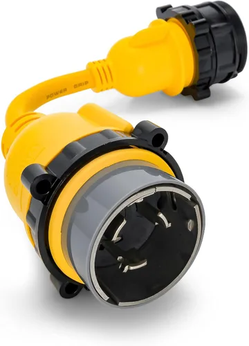 Miniatura 4 de Camco PowerGrip - Adaptador eléctrico de 12 pulgadas, extremo de bloqueo macho de 50 amperios a extremo de bloqueo hembra de 30 amperios (55625)