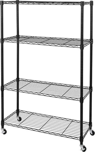 Miniatura 11 de Seville Classics Estantería de Alambre de Acero Sólido Unidad de Almacenamiento Estantes Ajustables Rack Organizador, para Hogar, Cocina, Oficina