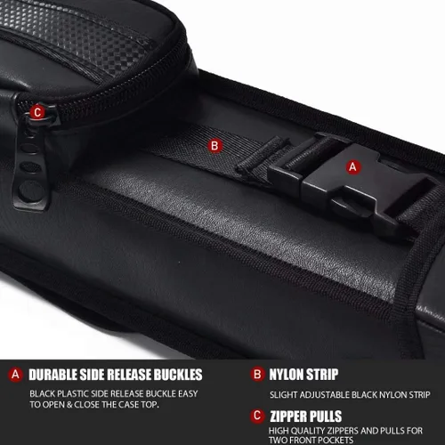 Miniatura 3 de Collapsar Estuche rígido para taco de piscina 2X2 Nylon/Polipiel Billar Sitck