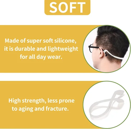 Miniatura 3 de SooGree Correas de silicona para gafas, antideslizantes, elásticas, deportivas, para niños, correas de gafas de sol para adultos