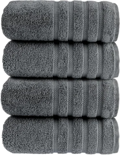 Miniatura 16 de HALLEY Paquete de 4 toallas de mano turcas de alta calidad (4 piezas) de 650 GSM, altamente absorbentes, súper suaves, 100% algodón, 4 toallas