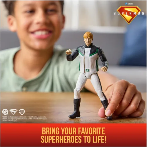 Miniatura 2 de DC Comics, Superman, Linterna Verde, Figura de acción de 6 pulgadas, estilo auténtico de la película de Superman, juguetes de superhéroes para niños