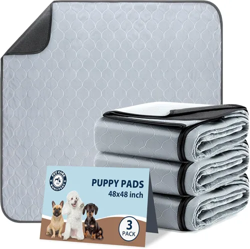 Miniatura 12 de Almohadillas lavables para orina de perros, 48 x 48 pulgadas, reutilizables, con absorción rápida, impermeables y reutilizables para orina de parto