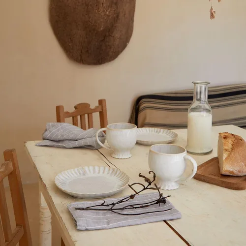 Miniatura 6 de Casafina Taza de cerámica de cerámica de 15 onzas, colección Mallorca, beige arena, apto para microondas y lavavajillas, acristalamiento seguro