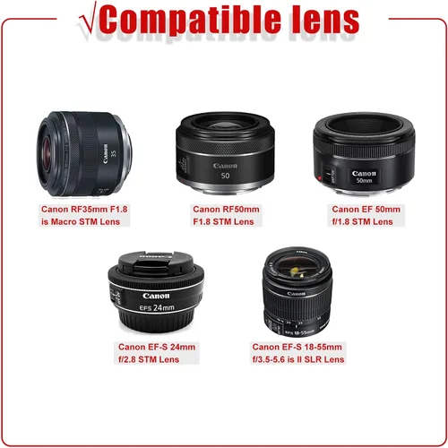 Miniatura 2 de LTGEM Estuche para Cámara Canon EOS Rebel T7 / R50 / R100 / R50 V / T6 / R8 / R10 / RP / SL3 / R5 / T100 DSLR SLR Cámara y Lente 18-55mm/18-45mm