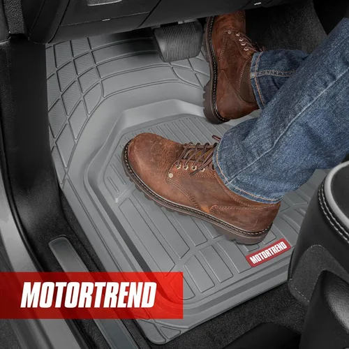 Miniatura 3 de Motor Trend 943-GR FlexTough Defender - Tapetes de piso para coche de próxima generación con contorno profundo y resistentes para coche, SUV, camión