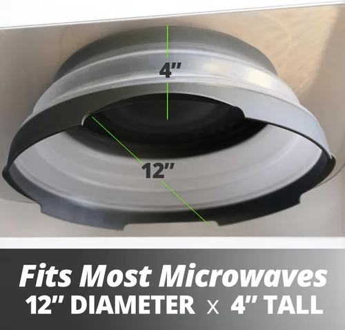 Miniatura 2 de Tapa magnética para microondas Hover Cover con agarre magnético de alta potencia, el agarre magnético más fuerte, tapa de alimentos plegable de 12