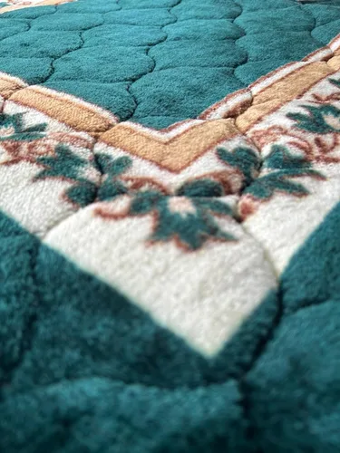 Miniatura 5 de Alfombra de oración musulmana islámica, muy gruesa, para hombres y mujeres, con cuentas de oración islámica, para viajes de Eid, Ramadán, suave