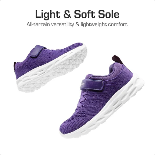 Miniatura 4 de DREAM PAIRS Zapatos deportivos para niños y niñas, zapatos deportivos para niños pequeños y grandes