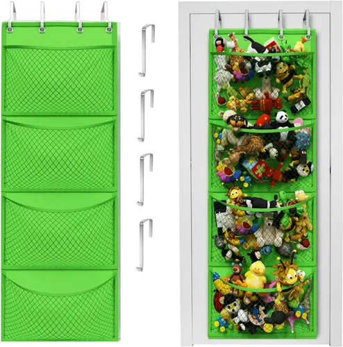 Miniatura 16 de Honeyera Almacenamiento para Animales de Peluche - Organizador sobre Puerta para Muñecos, Accesorios para Bebés y Organizador de Juguetes